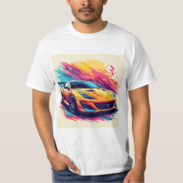 Camiseta Carro desportivo vibrante numa Abstrato dinâmica