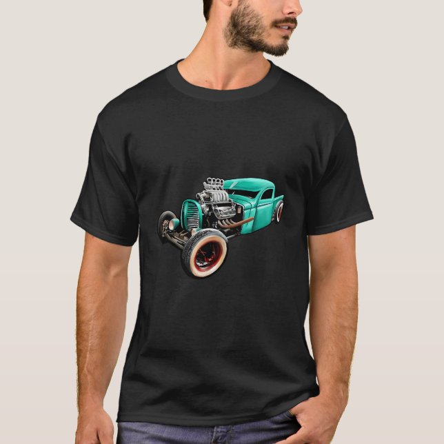 Camiseta Carro Diesel de Rod, Retro-Rod, Funny Hot Retro-Ro (Frente)