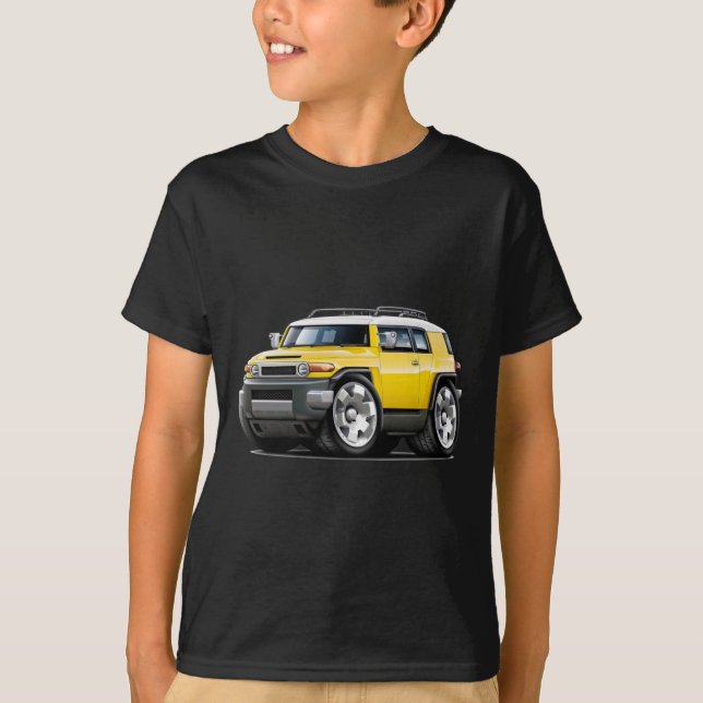 Camiseta Carro do amarelo do cruzador das FJ (Frente)