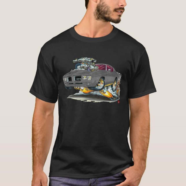 Camiseta Carro do cinza de 1970 GTO (Frente)