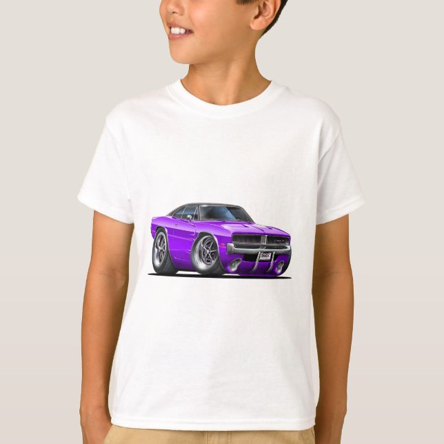 Camiseta Carro do roxo do carregador de Dodge (Frente)