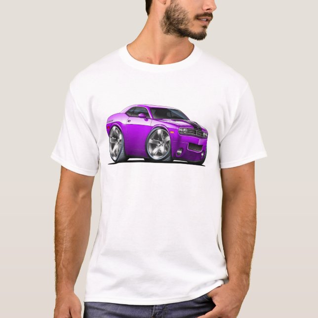 Camiseta Carro do roxo do desafiador (Frente)