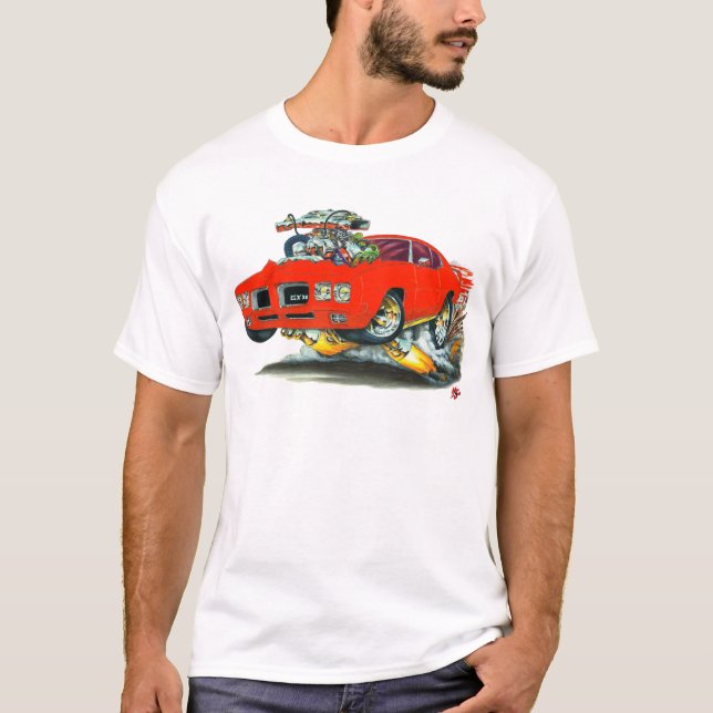 Camiseta Carro do vermelho de 1970 GTO (Frente)
