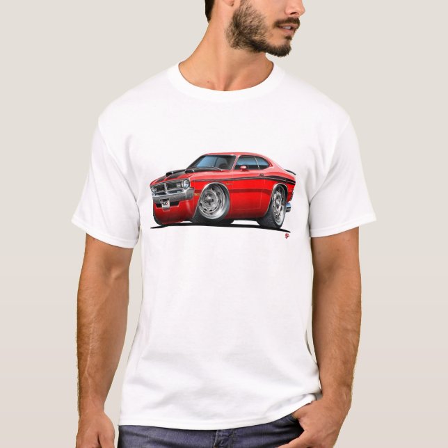 Camiseta Carro do vermelho do demónio de Dodge (Frente)