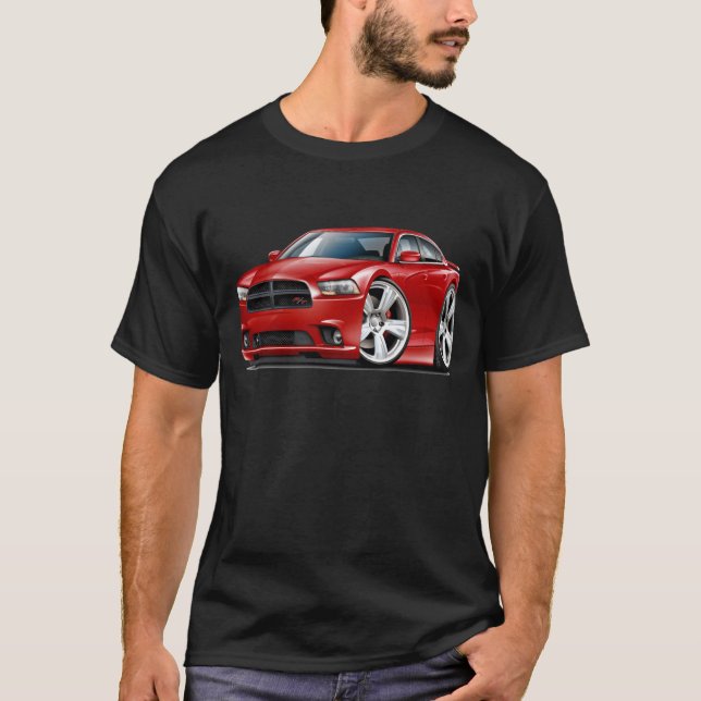 Camiseta Carro do vermelho do RT do carregador de Dodge (Frente)
