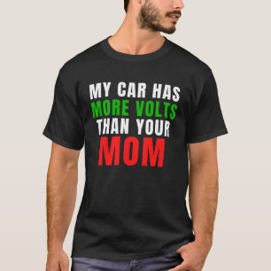 Camiseta Carro Elétrico EVs Meu Carro Tem Mais Volts Do Que