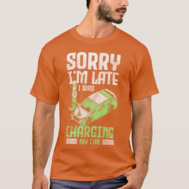 Camiseta Carro Elétrico Poder Moderno vintage (Frente)