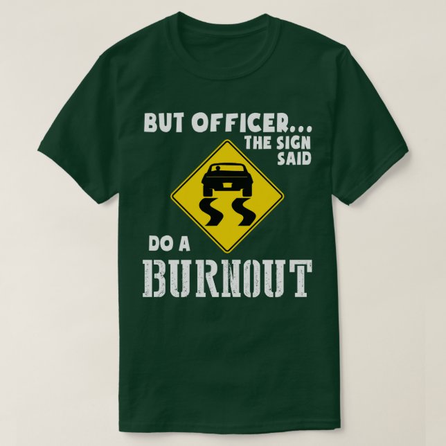 Camiseta Carro Engraçado, Mas Agente Do Sinal Disse Que Faz (Frente do Design)