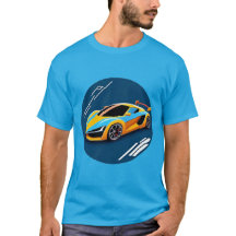 Carro Esportivo Amarelo Estilo Blue Motion Art