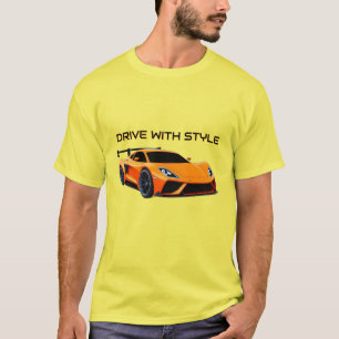 Camiseta Carro Esportivo com Design Aerodinâmico e Estética