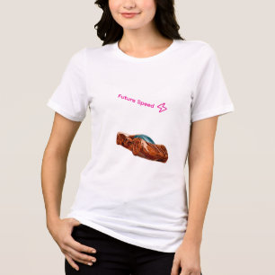 Camiseta Carro Esportivo Conceito Laranja Futurista