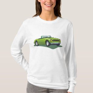Camiseta Carro Esportivo Conversível Retro Verde Lima