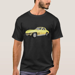 Camiseta Carro Esportivo Corvette 1967: Término Amarelo
