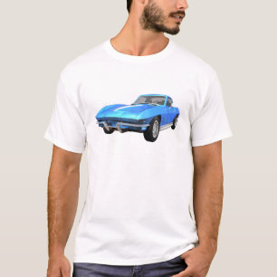 Camiseta Carro Esportivo Corvette 1967: Término Azul: