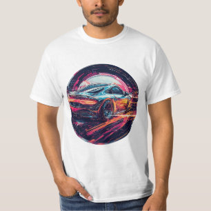 Camiseta Carro Esportivo Vermelho em Túnel Artístico Surrea