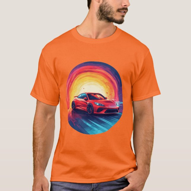 Camiseta Carro Esportivo Vibrante (Frente)