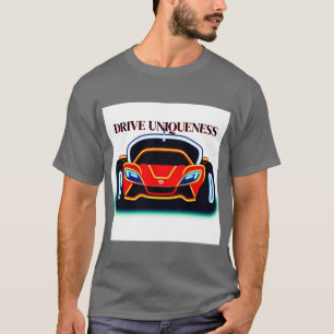 Camiseta Carro Esportivo Vibrante com Brilho Neon