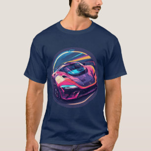 Camiseta Carro Esportivo Vibrantemente Rendido