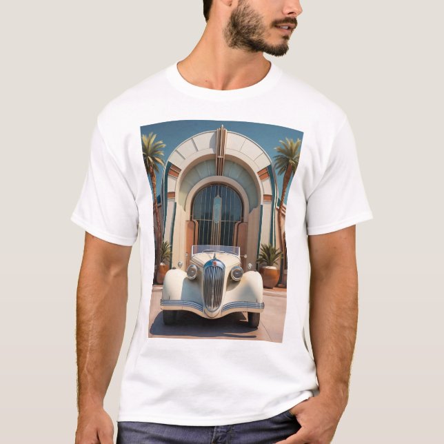 CAMISETA CARRO ESTILO ART DÉCO (Frente)