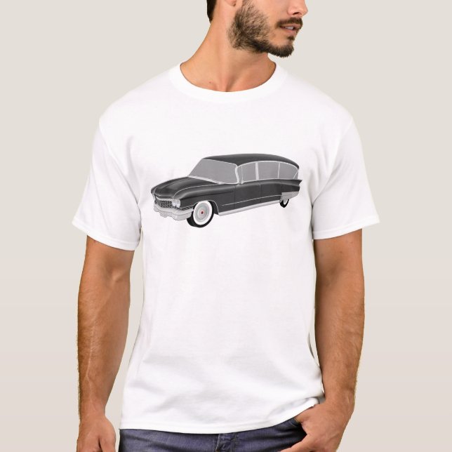 Camiseta Carro fúnebre 1960 do cadillac (Frente)