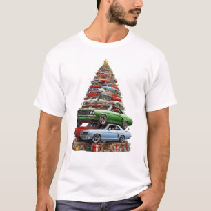 Camiseta Carro Madness Árvore de Natal Carros Musculosos Cl