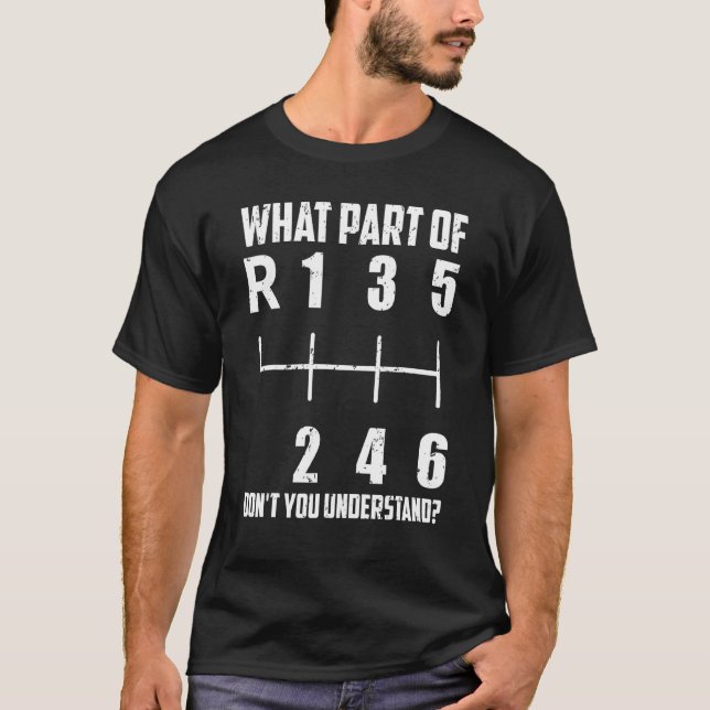 Camiseta Carro Manual de Desvio de 6 Engrenagens Que parte  (Frente)