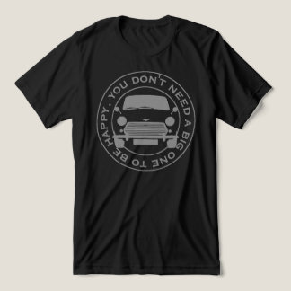 Camiseta Carro Mini Clássico slogan original dos anos 60.