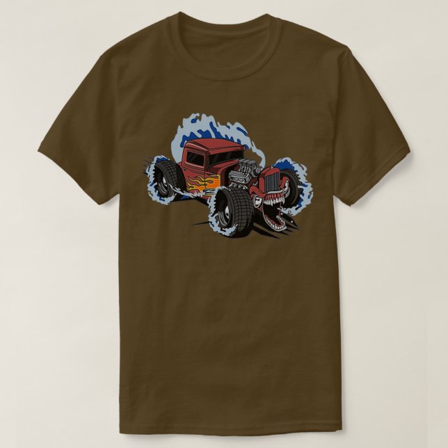 Camiseta Carro Monster Hot Road (Frente do Design)