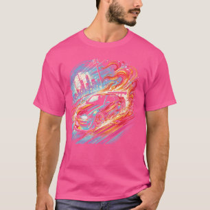 Camiseta Carro-motorizado Burnout Retro Street Carro Arte M