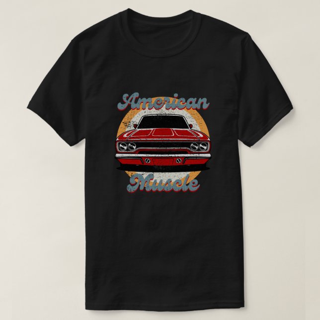 Camiseta Carro muscular clássico vintage (Frente do Design)