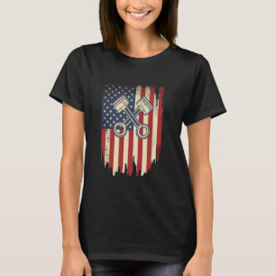 Camiseta Carro Muscular do Pavilhão Americano para Mech Pat