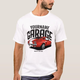 Camiseta Carro Muscular Personalizado 1967 Garagem Fastback