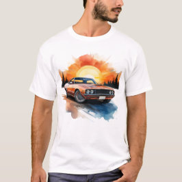 Camiseta Carro Muscular Retroativo com Sunset - Arte de Par