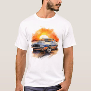 Camiseta Carro Muscular Retroativo - Sunset Clássico
