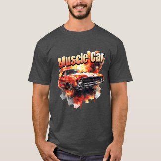 Camiseta Carro Musculoso em Chamas amigos