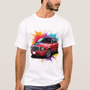 Camiseta Carro Musculoso Vermelho Vibrante