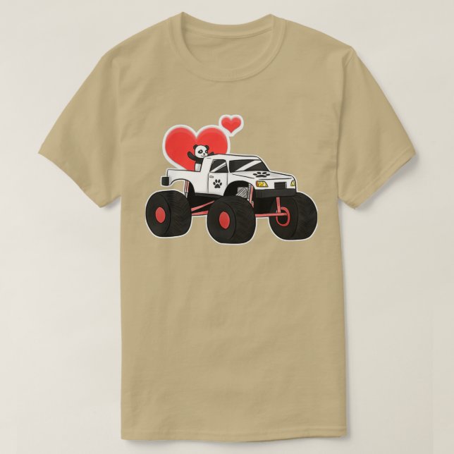 Camiseta Carro Musical Monster Panda 2 Incrível (Frente do Design)