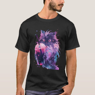 Camiseta Carro Negro Maine Coon Boba Bebe Animes Kawaii Bub