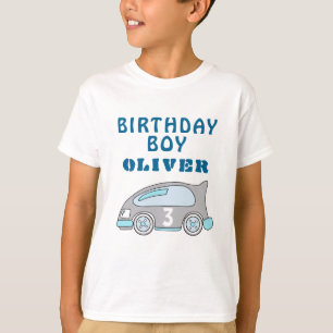 Camiseta Carro Raça Corajoso Azul Aniversário Garoto Convid
