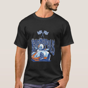 Camiseta Carro Retro Corredor Indianapolis Indiana Xadrez C