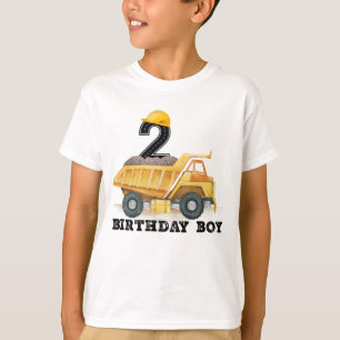Camiseta Carro-segundo aniversário de Construção Aniversári