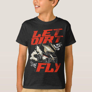 Camiseta Carro Sprint Corrida de Corrida de Sujeira