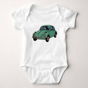 Camiseta Carro Verde, Retro Automático, Bela Arte