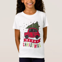 Carro Vermelho Árvore de Natal Colorida Divertida