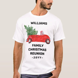 Camiseta Carro Vermelho Personalizado da Reunião de Natal d