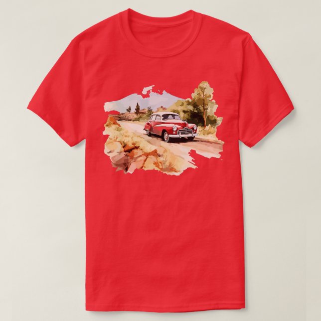 Camiseta Carro vintage (Frente do Design)