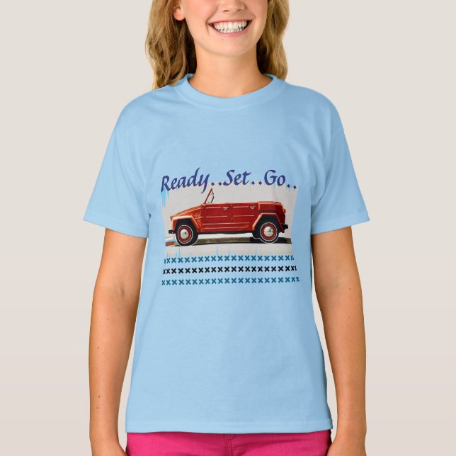 Camiseta carro vintage (Frente)