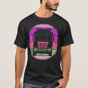 Camiseta Carro-Vintage Caminhão Silhout Automotive Love