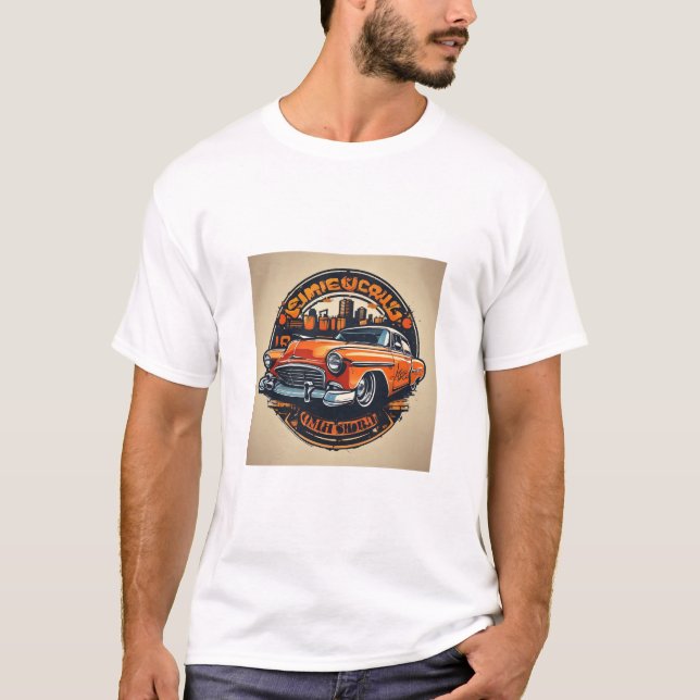 Camiseta Carro vintage de Oddball Cow (Frente)