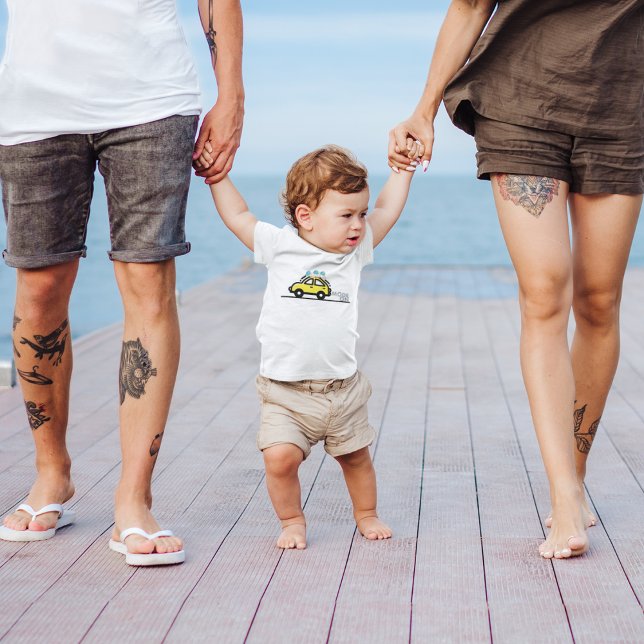 Camiseta Carro vintage de porta (the vintage family holiday vacation season sea travel.)
